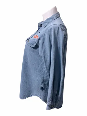 VTG Jerry Leigh Mickey Unlimited Button Down Denim Shirt Size Medium thumbnail 3