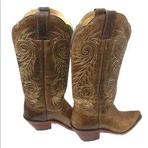 Justin Apache snip toe leather cowboy boots thumbnail 3