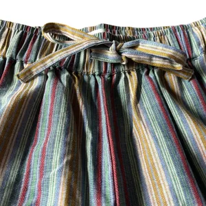 Topshop Women's‎ 4 Striped Shorts Casual Summer Colorful Relaxed Tie Waist thumbnail 2