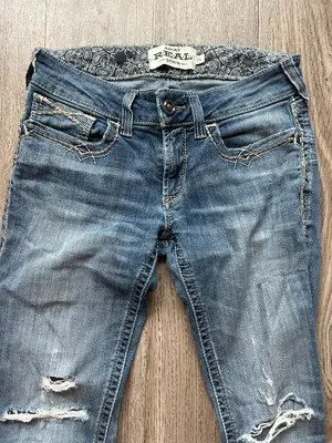 Ariat Real Denim Midrise Distressed Bootcut Jean Medium Wash Size 29 Long thumbnail 3
