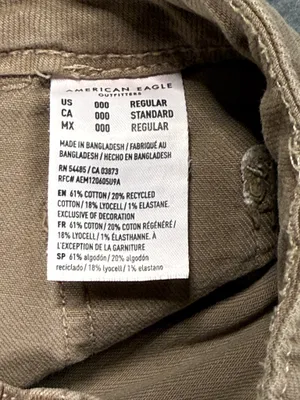 Women’s American Eagle Tan Wide Leg Stretch Cargo jeans thumbnail 4