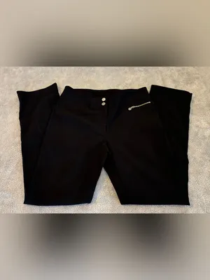 Anne Klein Black Straight Leg Dress Pants Size 4 thumbnail 2