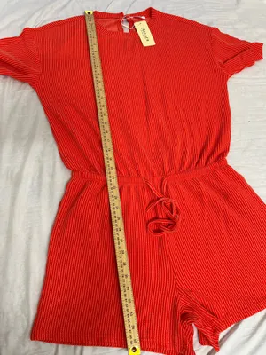 NWT Ekouaer Casual Elastic Waist Romper Dress L thumbnail 9