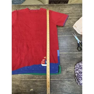 The Quacker Factory Vintage Short Sleeve‎ Sweater Size Small Lighthouse Seaside thumbnail 8