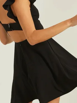 NEW Altar’d State Little Black Dress Flutter Sleeve Mini Dress Size XL NWT thumbnail 2