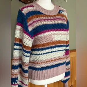 Altar'd State Multicolor Striped Sweater size Small thumbnail 2