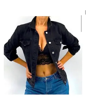 PacSun Black Jean Jacket Oversized thumbnail 4