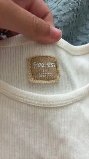 Free People White Baby Tee thumbnail 2