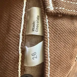 Reformation Cowboy High Rise Straight Jeans Chocolate Brown Contrast Stitch 26 thumbnail 2