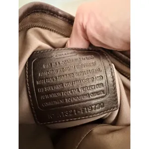 Coach Signature Optic Metallic Chain Duffel Crossbody Bag Monogram Brown thumbnail 6