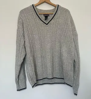 Vintage Jantzen V-Neck Knit 80s Pullover Grandpa Sweater thumbnail 2