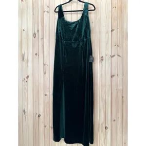 NWT Lulus NWT Elegant Sweetie Emerald Green Velvet Square Neck Maxi Dress Sz XXL thumbnail 2