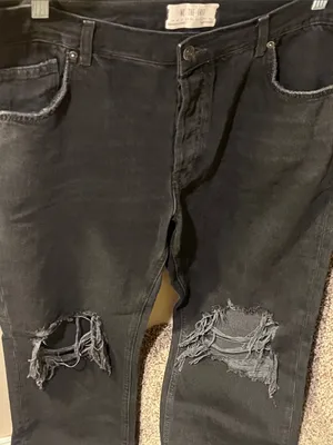 We The Free We The Free Black Distressed Maggie Mid-Rise Straight Jeans thumbnail 3