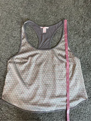Victoria’s Secret Pajama Set M Geometric Racerback Tank Shorts Y2K thumbnail 4