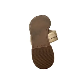 Tory Burch Miller Cream Crocodile Embossed Leather Thong Sandals 7.5M 8813 thumbnail 7