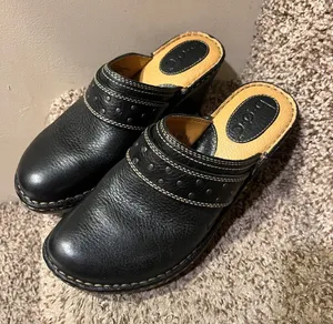 b.o.c. Black Leather Studded Slip thumbnail 1
