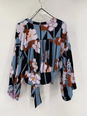 Free People That's a‎ Wrap Floral Top Black Combo size medium thumbnail 4