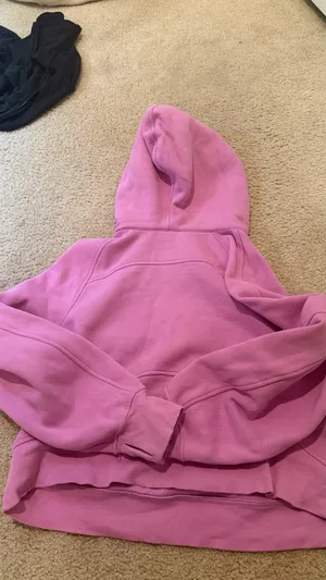 Dahlia Mauve Scuba Oversized Half-Zip Hoodie- Size XS/S thumbnail 2