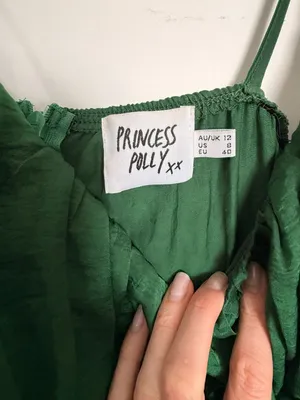 Princess Polly Bowers Emerald Green Satin Romper Playsuit thumbnail 9