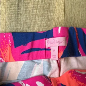 Lilly Pulitzer Georgia May Palazzo Pants Bomber Blue Plume Bloom thumbnail 4