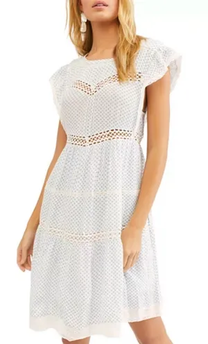 NWT Free People Retro Kitty Printed Mini Dress thumbnail 1