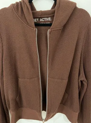 Set Active Waffle Hoodie - Expresso color thumbnail 4