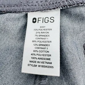Figs Technical Collection Zamora Jogger Scrub Pants Graphite Gray Teal L thumbnail 4