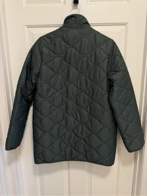Quince Featherless Quilted Long Puffer Jacket Women’s Verdant Pine Size Medium thumbnail 4