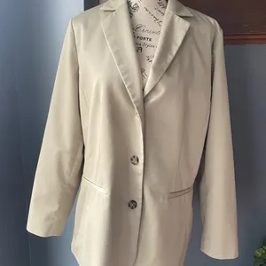 L.L. Bean Women's‎ Cotton Blend Classic Tan Blazer Size 14 thumbnail 1