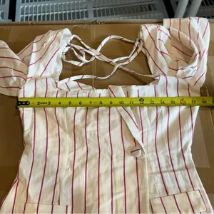 NWT ASOS DESIGN x MILLIE halter neck‎ blazer mini dress in stripe print White thumbnail 13