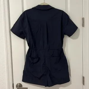 Sweaty Betty Anytime Romper S Navy Coastal Cool Travel Off Duty Euro Summer NWT thumbnail 8