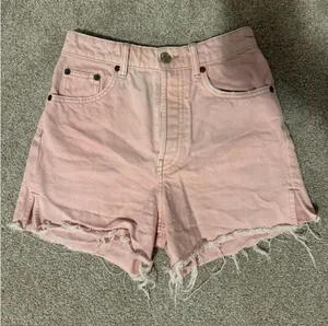 ZARA Light Pink High-Waisted Shorts thumbnail 1