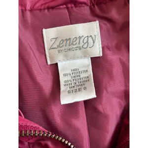 Zenergy by Chicos Windbreaker Jacket 0 Small Magenta Pink Full Zip Mock Neck thumbnail 3