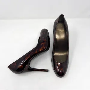 Stuart Weitzman Tortoiseshell Patent Platform Pumps – Size 7M – Stiletto Heels thumbnail 2