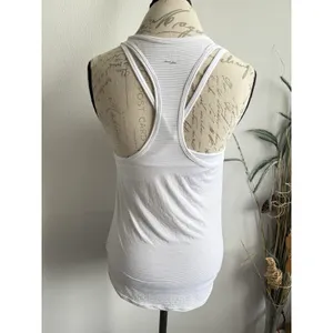 Beyond Yoga Women Liner Tank Relaxed‎ Fit Top White Striped Small thumbnail 3