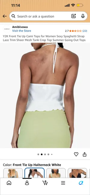 Amazon Y2K Front Tie Up Cami Top thumbnail 2