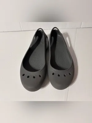 Crocs gray rubber slip on shoe women size 9 thumbnail 4