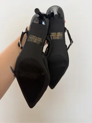 Lulu's Sleek Black Pointed Slingback Heels thumbnail 4