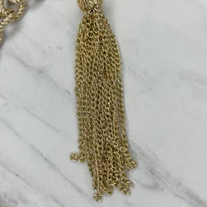 Tassel Gold Tone Chain Link Belt Extra Small/Small (XS/S) ✨ thumbnail 11
