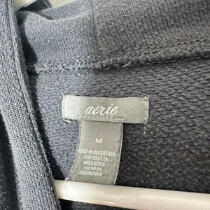 Aerie Hoodie Women M Gray City Side Zip Oversized Pullover Sweatshirt Distressed thumbnail 4