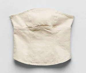 ZARA denim top thumbnail 1