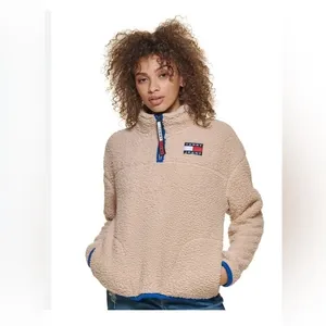 Tommy Hilfiger Jeans 1/4 Zip Fleece Sherpa Women’s Size Medium thumbnail 2