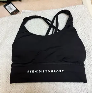 Lululemon x Seek Discomfort Energy Bra Longline Size 2 Black thumbnail 1