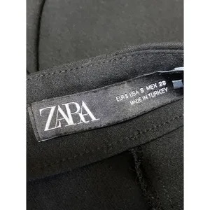 Zara Women's Blue High Waisted Zip Faux Wrap Mini Skirt Shorts Skort Size S thumbnail 4