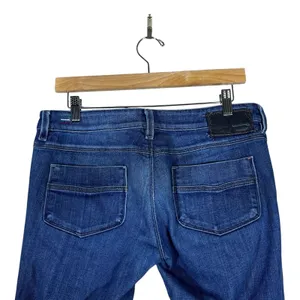 Diesel Wenga Solid Straight Leg Jeans Blue Y2K Low Rise Patch Pockets Size 30 thumbnail 7