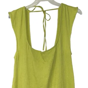 Free People Green MIDI Assymetrical Hem Dress(Size Large) thumbnail 6