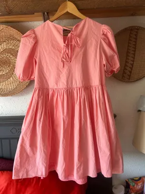 Tuckernuck Hyacinth House Allie Puff Sleeve Babydoll Dress Pink Romantic XS thumbnail 5