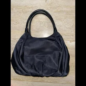 Kate Spade Baxter‎ Stevie Black Nylon Leather Satchel Handbag thumbnail 2