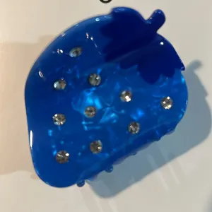 Kate Spade Blue Rhinestone Strawberry Hair Clip thumbnail 3