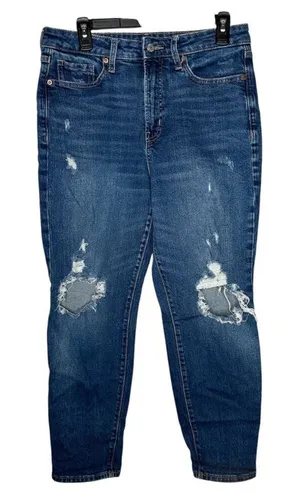 Old‎ Navy High-Waisted O.G. Straight Ripped Ankle Jeans Sz 10 thumbnail 1